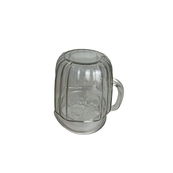 Vintage Anchor Hocking Mayfair Clear Glass Sunflower Open Juice Pitcher 37oz - Picture 2 of 13